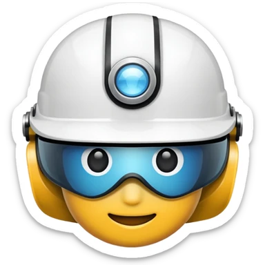 Casco blanco sticker