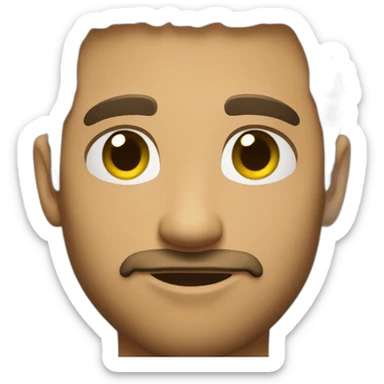 face of a young entrepreneur male short beard short hair sticker