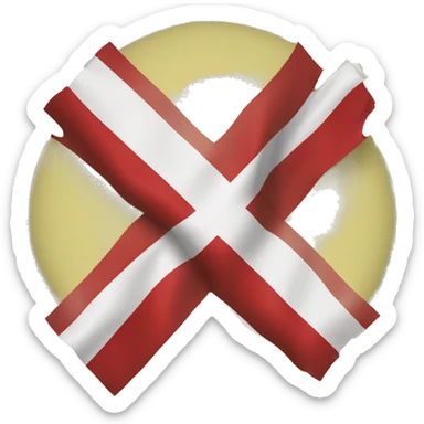 Denmark flag with yellow cross instead of white  sticker