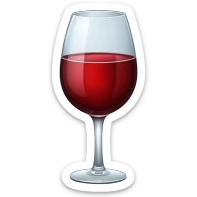 glass of wine in sticker style sticker