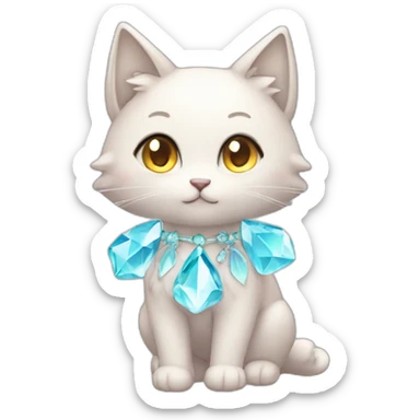 crystal Neko girl sticker