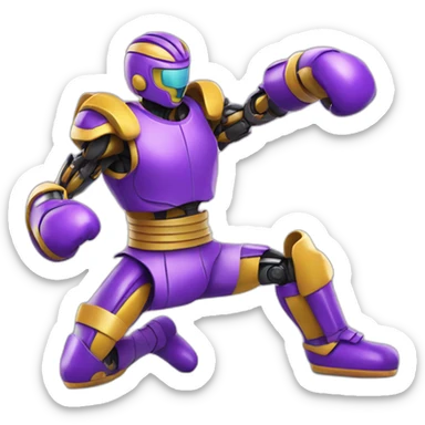 Chinese Boxing robot purple sticker