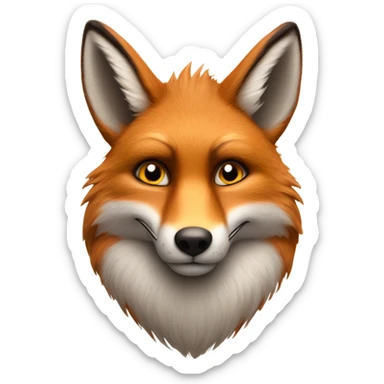 Furry renard qui a faim  sticker