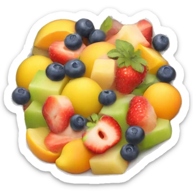 bowl of fruit salad sticker