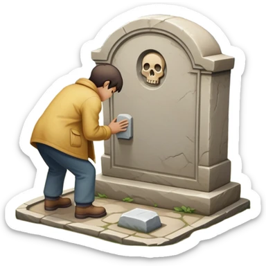 Pissing on grave  sticker