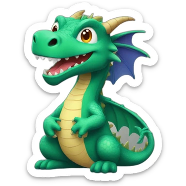 Dragon who play video games sticker