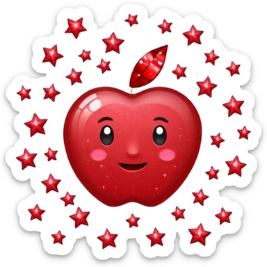 red glitter fix sticker