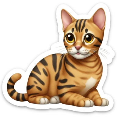 bengal cat sitting  sticker