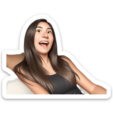 realistic portrait of girl sticker