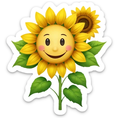 Smiley Sunflower sticker