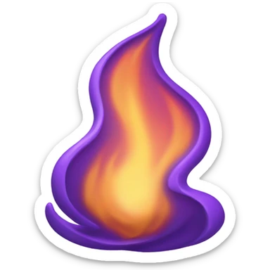 Purple flame emoji  sticker
