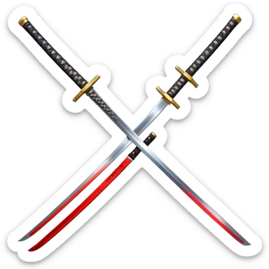 Famous Katana, full length chinese names on blade. sticker