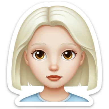 Fille avec tache blanche sur le visage  sticker