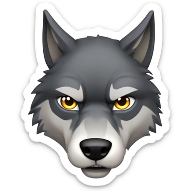 Angry wolf sticker