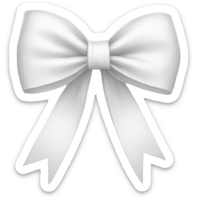 white bow sticker