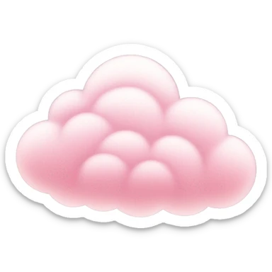 light pink fluffy clouds with sparkles  sticker