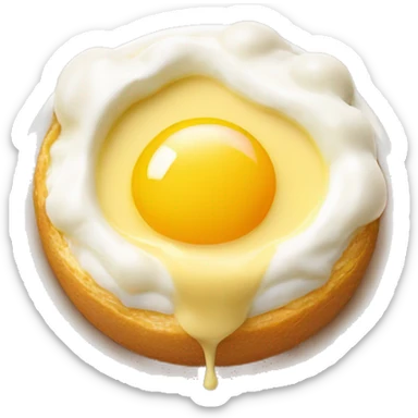 oeuf en neige creme anglaise caramel sticker
