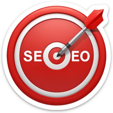 target with the word SEO inside sticker