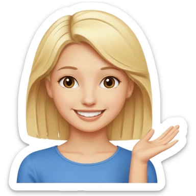 blonde girl in a graceful pose posing for the camera sticker