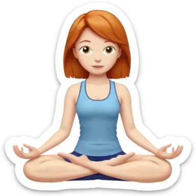 Gingerhead girl yoga  sticker