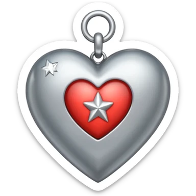 heart with a star motif sticker