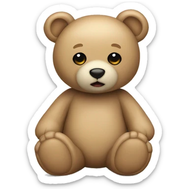 Beige teddy bear sticker