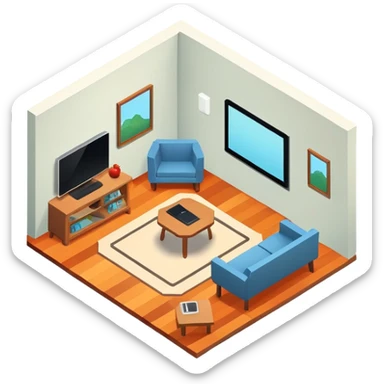 isometric interior severance severed floor apple tv  sticker