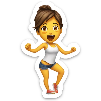 Chica sacando la lengua sticker