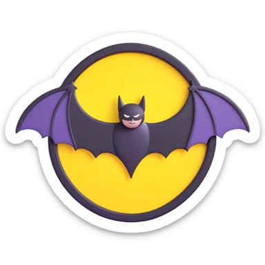 bat signal in the sky sticker