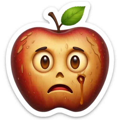Rotten apple emoji sticker