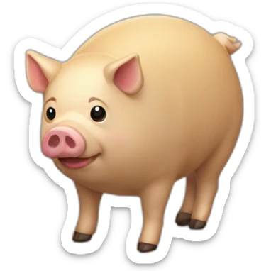 porc avec de la boue sur lui sticker