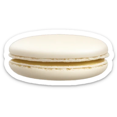 A White macaron sticker