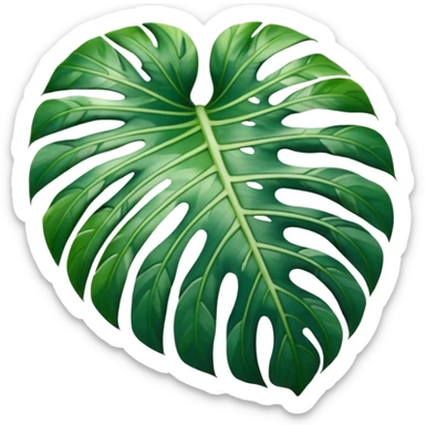 monstera variegata leaf sticker
