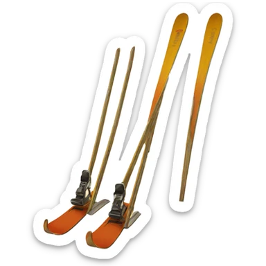 Vintage skis sticker