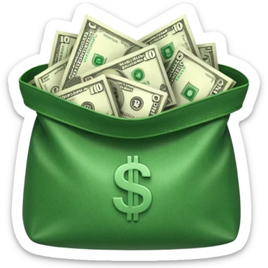 dollars in the bag sticker