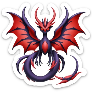 Yveltal-Lunala-Fakémon-hybrid-creature (full body)  sticker
