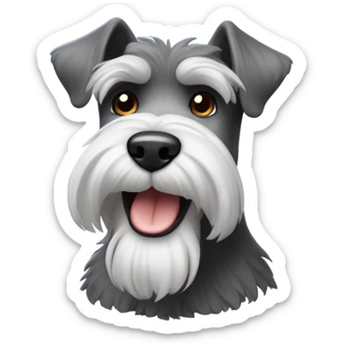 schnauzer-smiling sticker