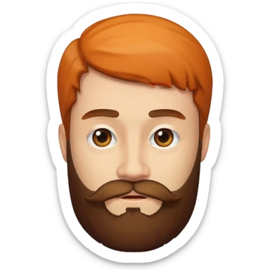 portrait of bearded man sticker