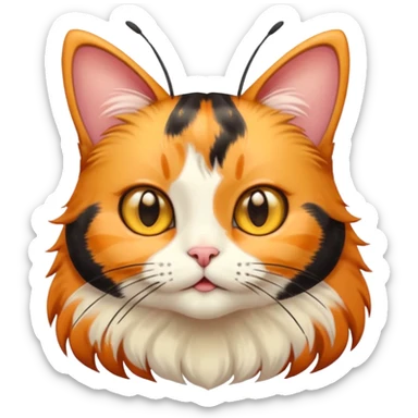 Cat with a bee sticker