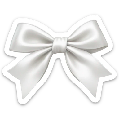 white satin bow sticker