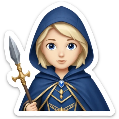 Sapphire Marshal + navy cloak + banner spear sticker