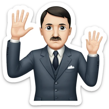 Adolf Hitler raising his Hand heil Hitler sticker