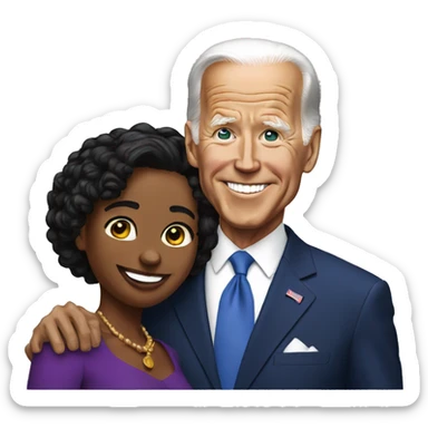 Biden avec un haitien  sticker