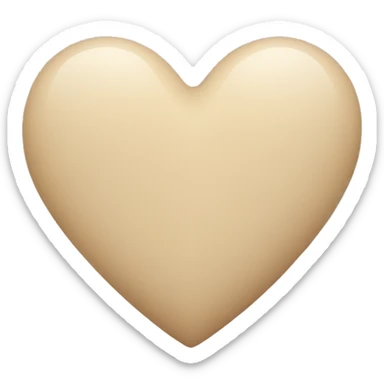 Beige heart  sticker