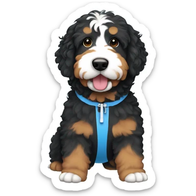Bernedoodle in swimming suit sticker
