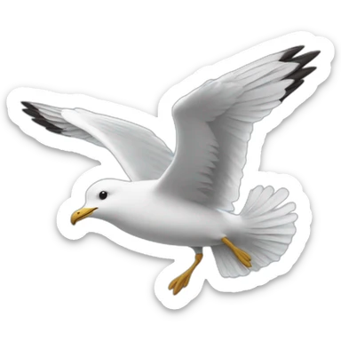 seagul flying sticker