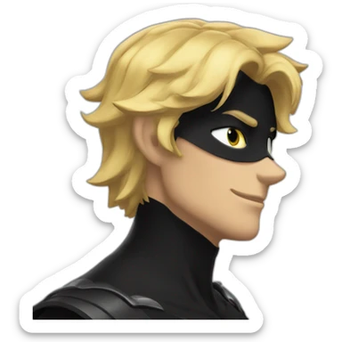 chat noir dent pointue sticker