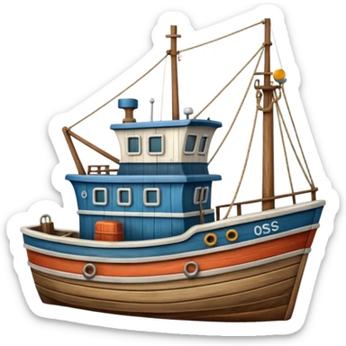 fishing trawler sticker
