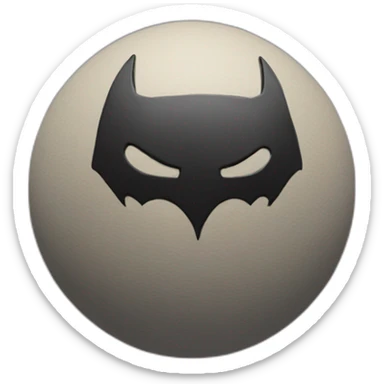 3d sphere with a cartoon Batman skin texture sticker