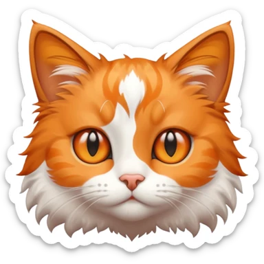 starry-eyed cat sticker